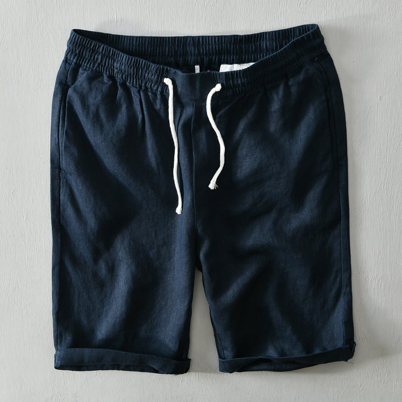 Lukas | Herren Linen Bermuda Shorts mit Kordelzug