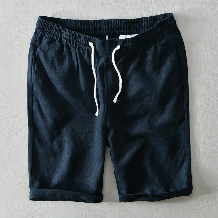Lukas | Herren Linen Bermuda Shorts mit Kordelzug