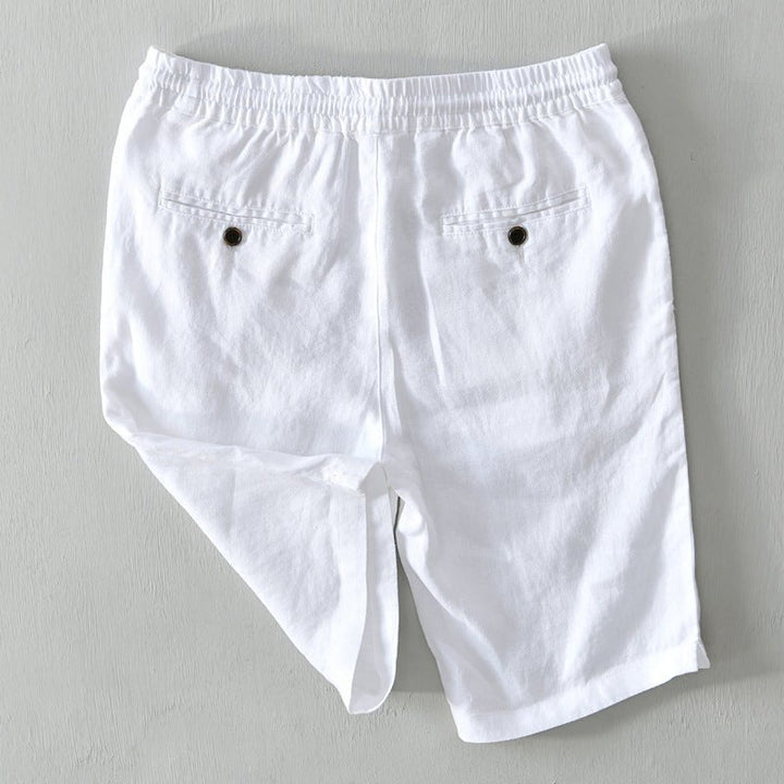 Lukas | Herren Linen Bermuda Shorts mit Kordelzug