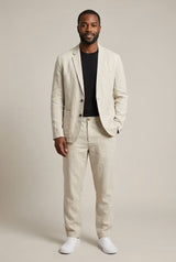 Simon | Herren Leinen-Set mit Relaxter Passform aus Blazer und Hose
