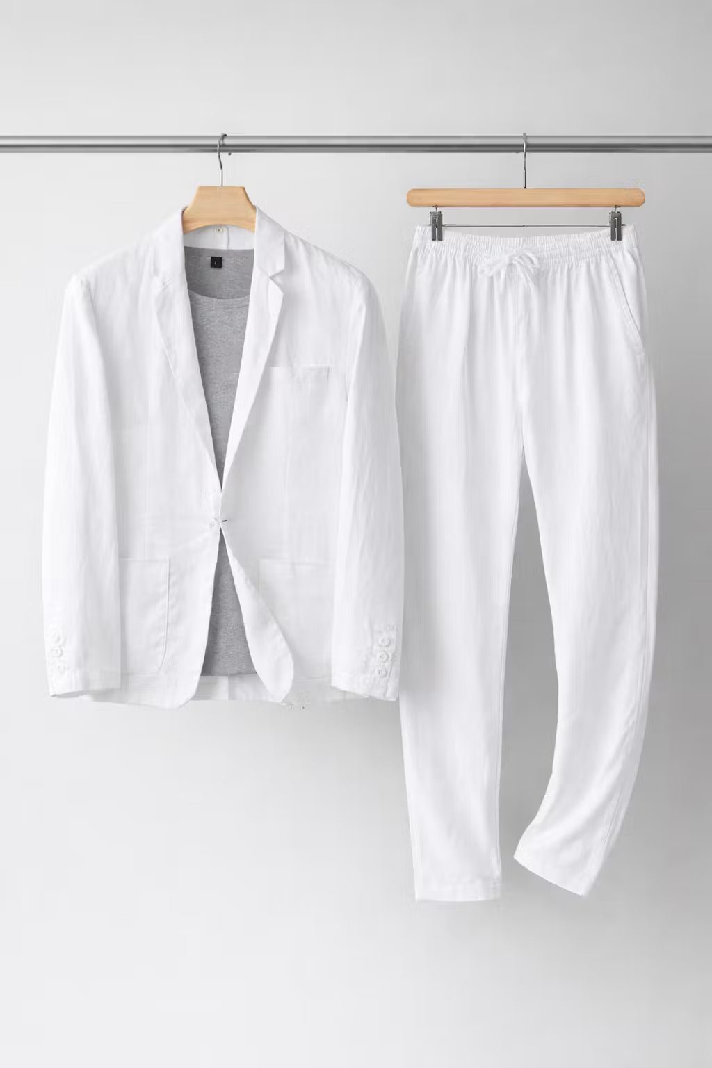 Simon | Herren Leinen-Set mit Relaxter Passform aus Blazer und Hose