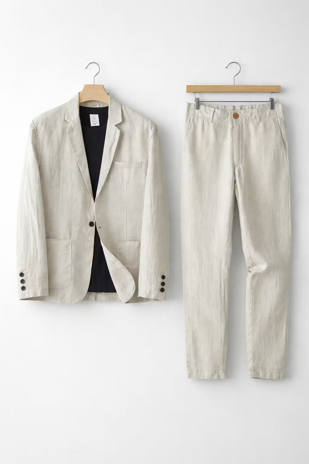 Simon | Herren Leinen-Set mit Relaxter Passform aus Blazer und Hose