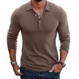 Niklas | Herren Satin-Optik Langarm Slim-Fit Polo-Shirt