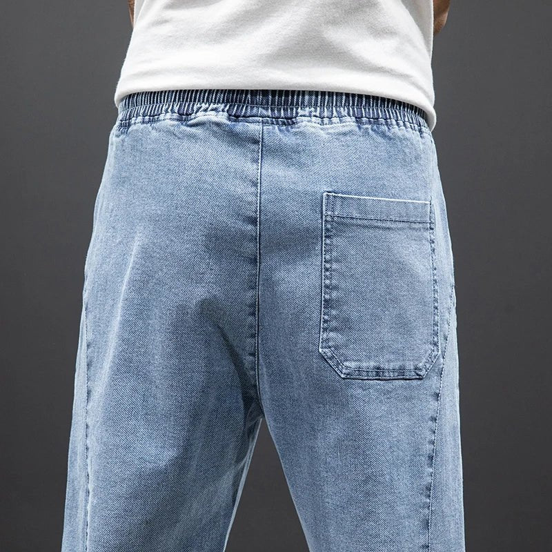 Christian | Herren Stretch Denim Jogger Hose mit elastischem Bund