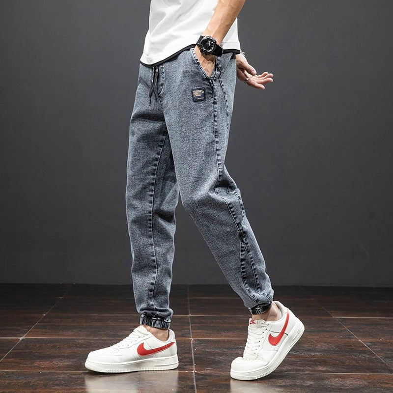Christian | Herren Stretch Denim Jogger Hose mit elastischem Bund