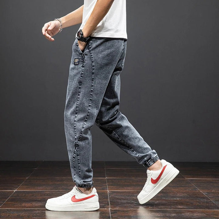 Christian | Herren Stretch Denim Jogger Hose mit elastischem Bund