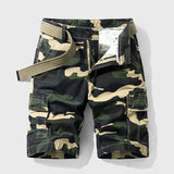 Matthias | Herren Tarnmuster Cargo Short mit Gürtel