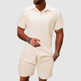 Thomas | Herren Zweiteiliges Kurzarm Jacquard Set