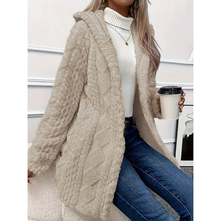Ingrid | Kuschelige Kapuzenjacke mit Knopfleiste