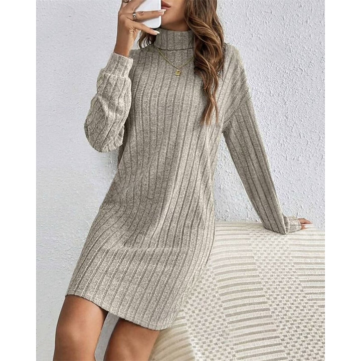 Wilma | Kuscheliges Rollkragen-Strickkleid