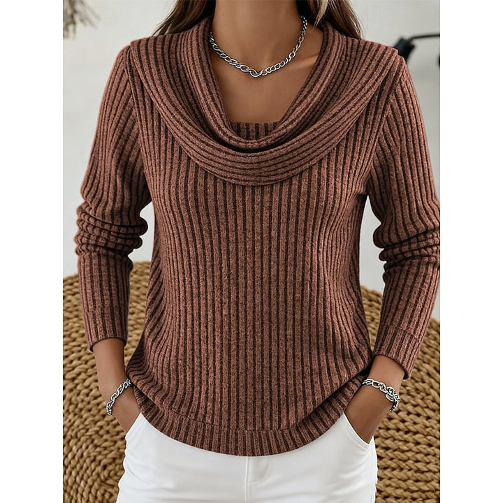 Antonia | Weicher Wasserfall-Pullover mit Rippstruktur