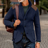 Holger | Markante Strickjacke mit Stehkragen