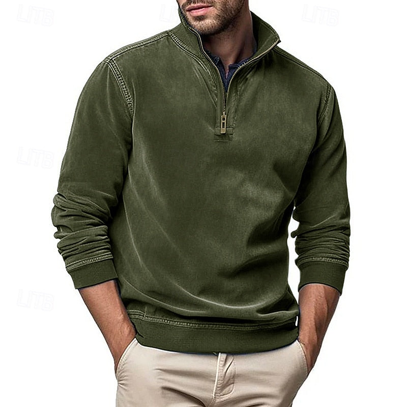 Nils | Sportliches Stehkragen-Sweatshirt
