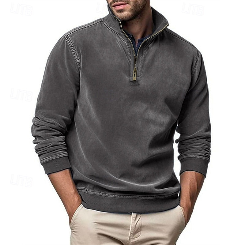 Nils | Sportliches Stehkragen-Sweatshirt