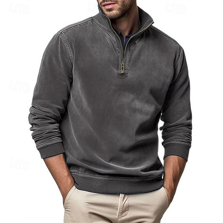 Nils | Sportliches Stehkragen-Sweatshirt