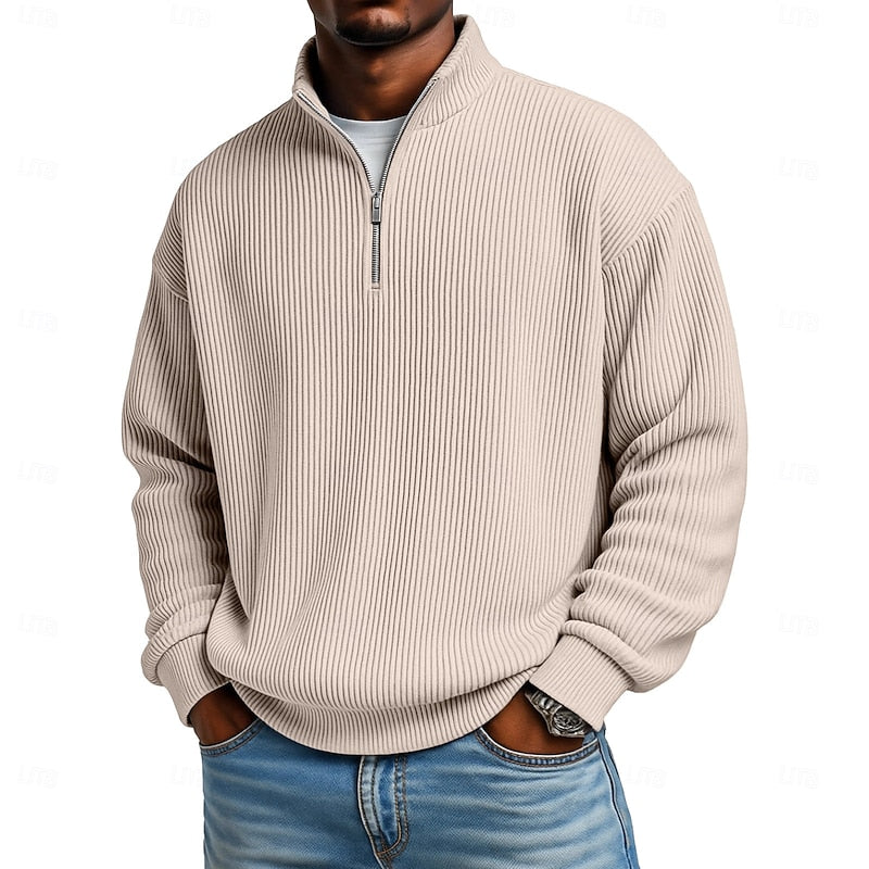 Arno | Legerer Stehkragen-Pullover