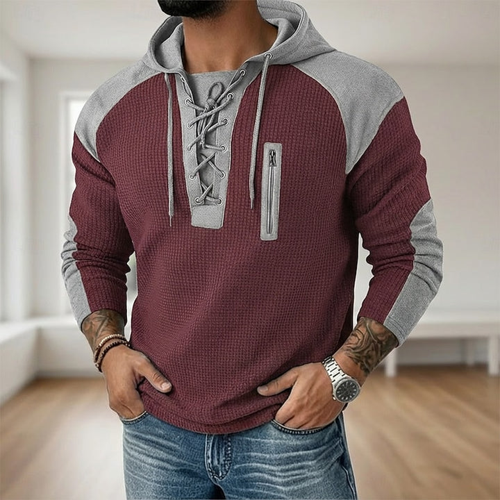 Timo | Sportlicher Kapuzenpullover mit Waffelstruktur