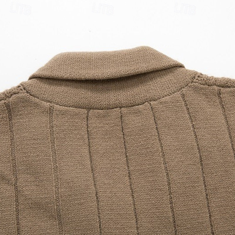 Erhard | Grobstrick-Cardigan mit Schalkragen