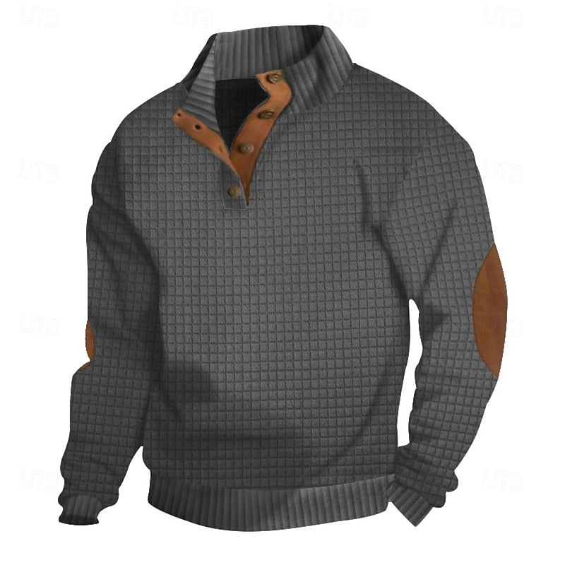 Norbert | Strukturierter Pullover mit Stehkragen
