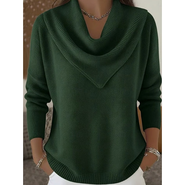 Katja | Weicher Pullover mit Wasserfallkragen
