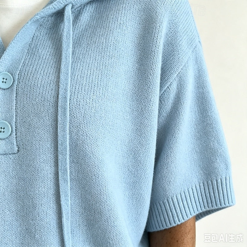 Cordelia | Weicher Kapuzen-Pullover mit Knopfleiste