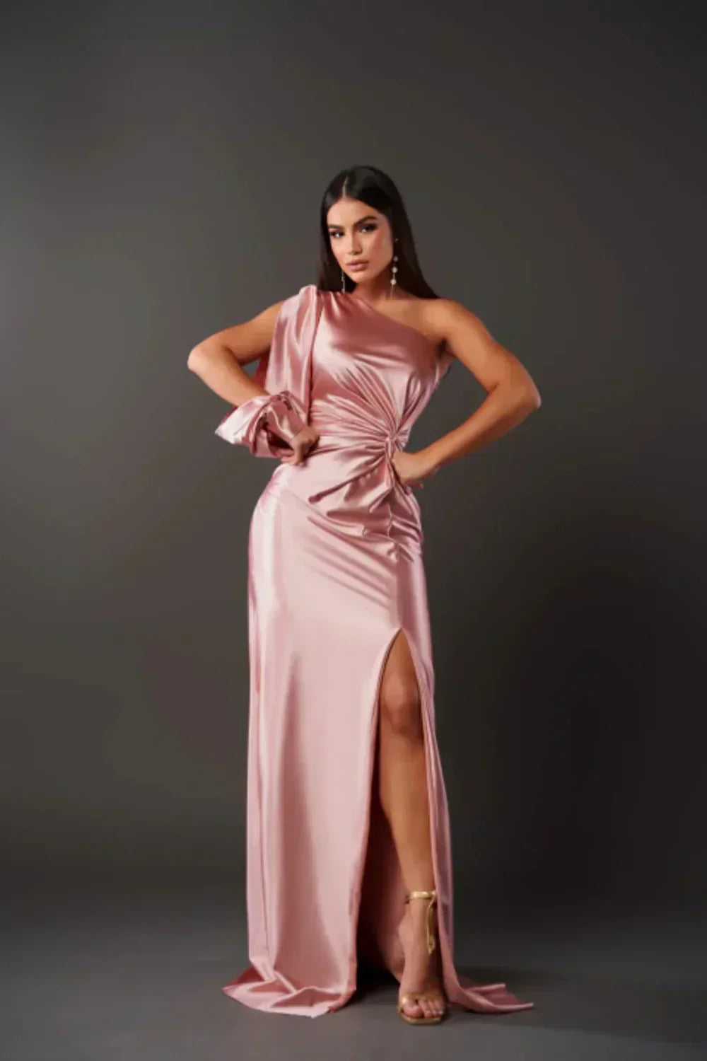 Helena | Drapiertes One-Shoulder-Abendkleid