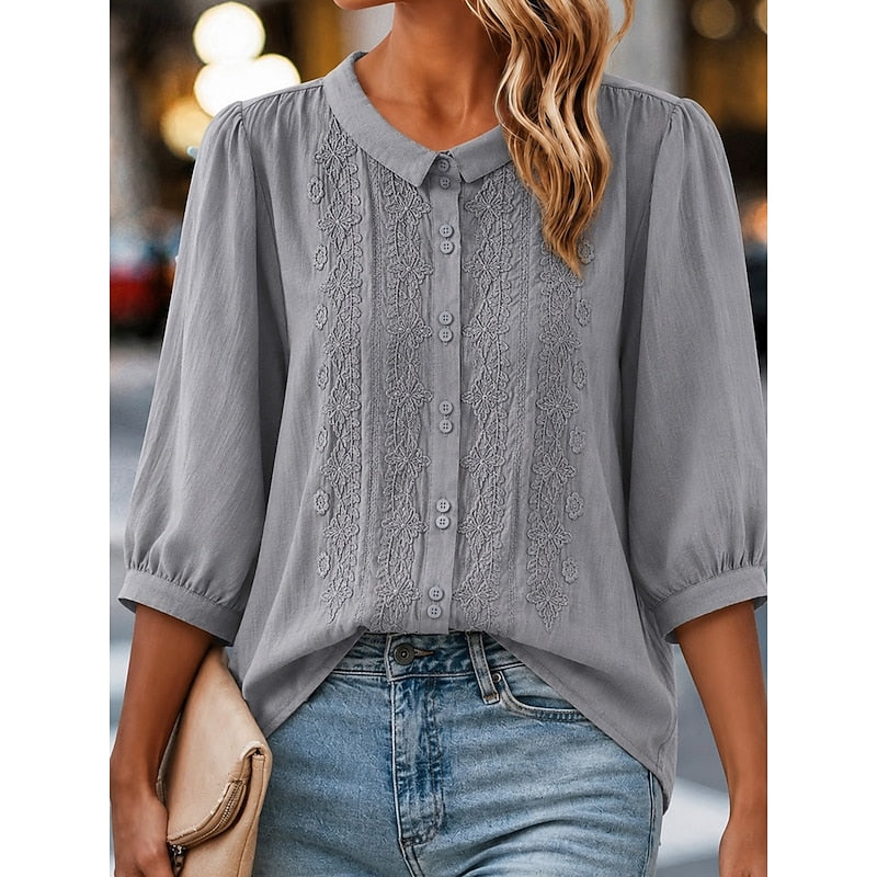 Anke | Bestickte Sommerbluse