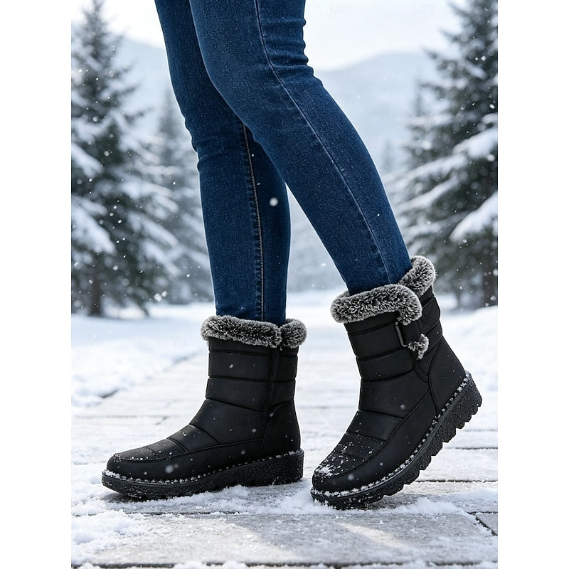 Annerose | Gefütterte Winterstiefel mit Zierschnalle