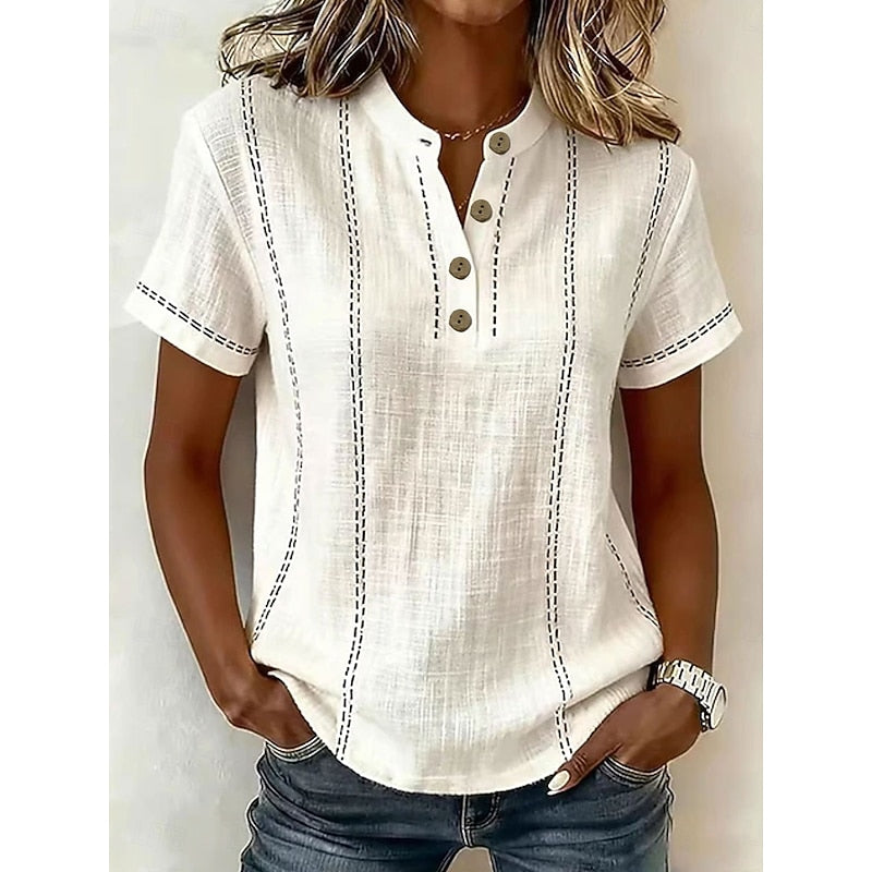 Susanne | Luftige Sommerbluse mit Knopfleiste