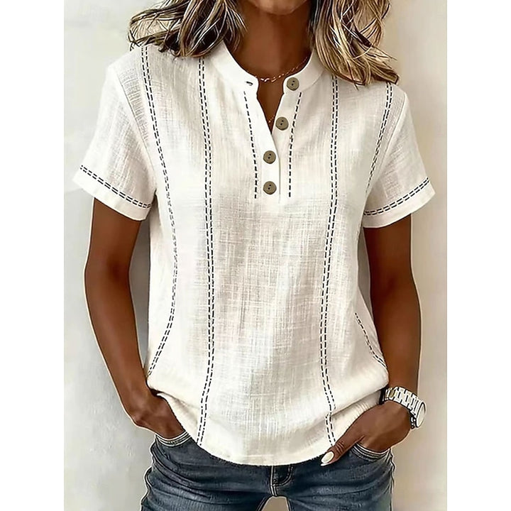 Susanne | Luftige Sommerbluse mit Knopfleiste