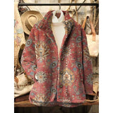 Jutta | Kuschelige Jacke mit Blütenmuster