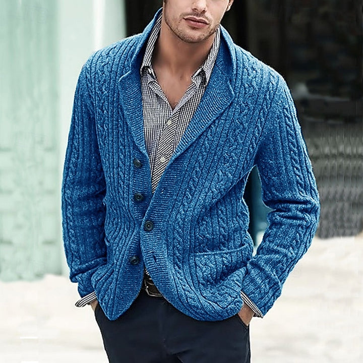Rüdiger | Klassische Strickjacke mit Reverskragen