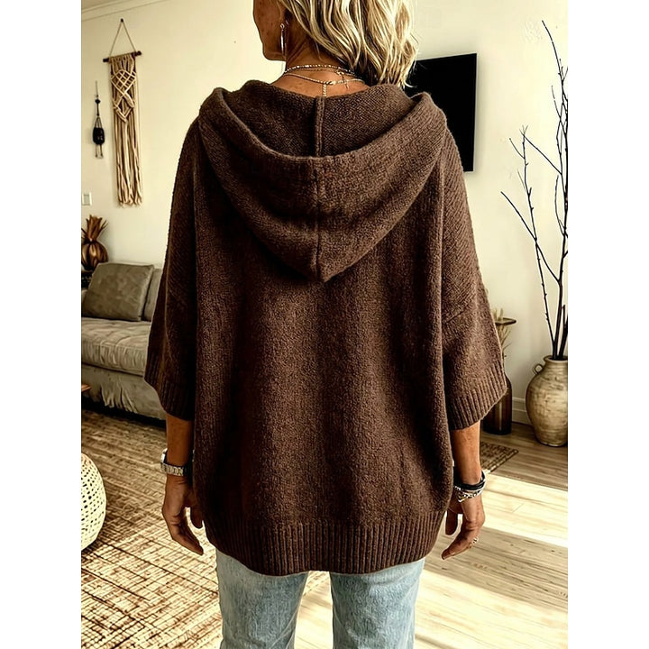 Merle | Kuschelige Kapuzen-Strickjacke
