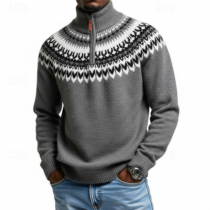 Torben | Klassischer Troyer-Pullover mit Reißverschluss