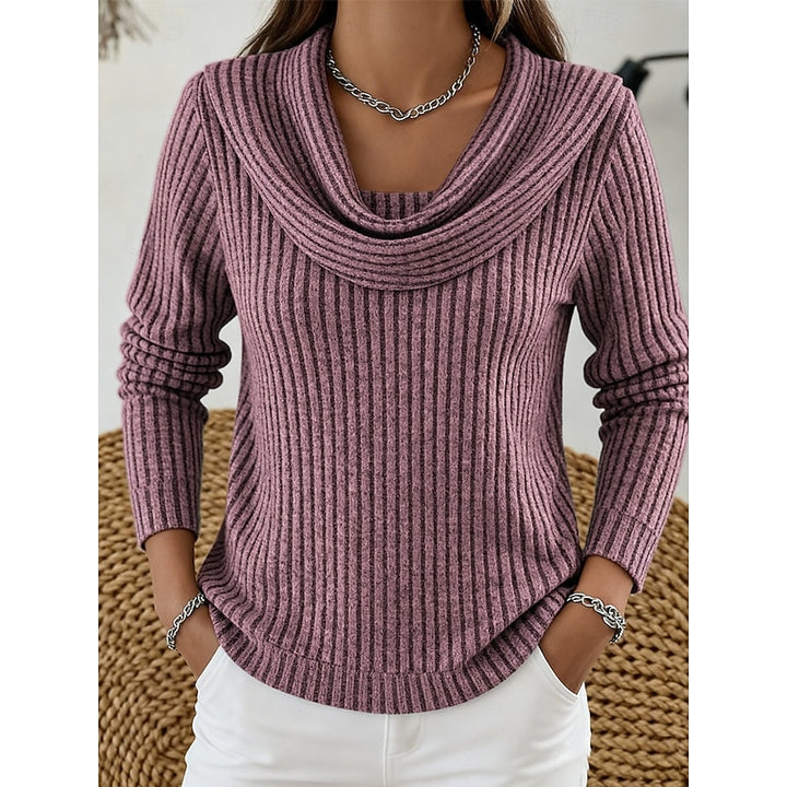 Antonia | Weicher Wasserfall-Pullover mit Rippstruktur