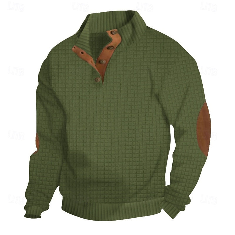 Norbert | Strukturierter Pullover mit Stehkragen