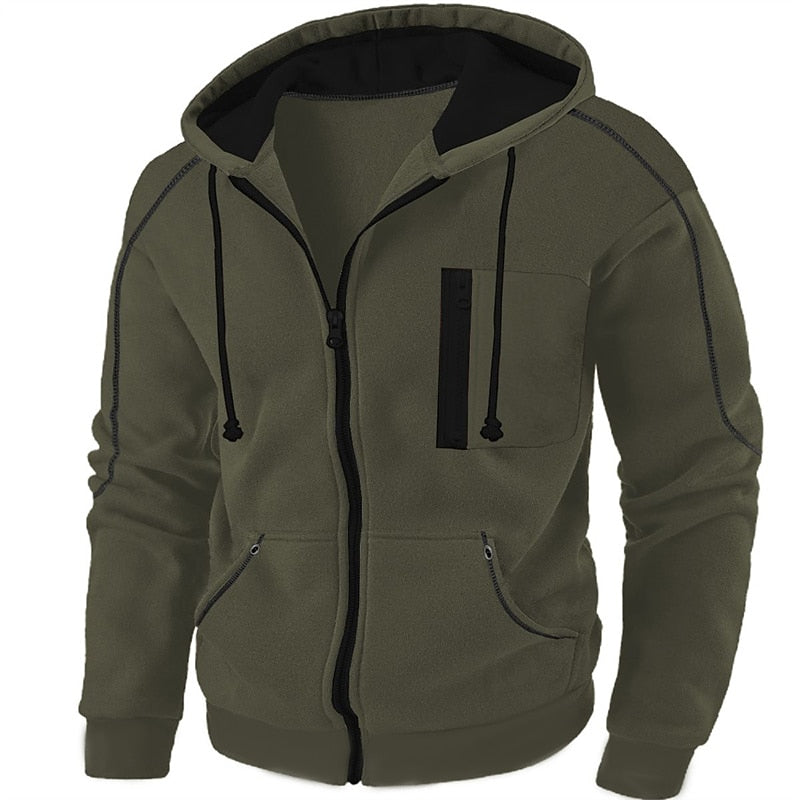 Arne | Sportliche Kapuzenjacke mit Zweifarben-Akzent