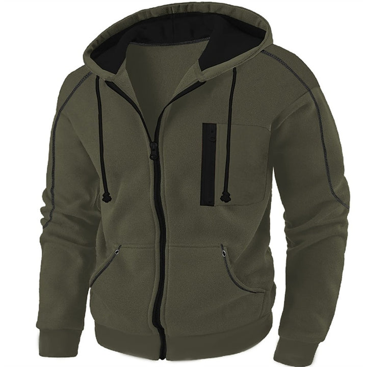 Arne | Sportliche Kapuzenjacke mit Zweifarben-Akzent