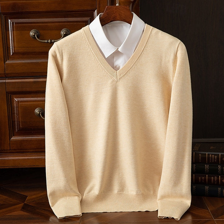 Dietmar | Klassischer Pullover mit V-Ausschnitt