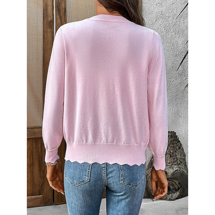 Anja | Feine Strickjacke mit Wellenkante