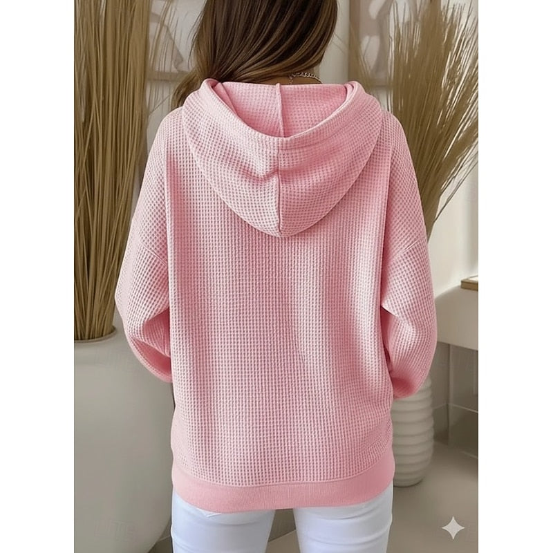 Jutta | Softer Kapuzenpullover mit Waffelstruktur