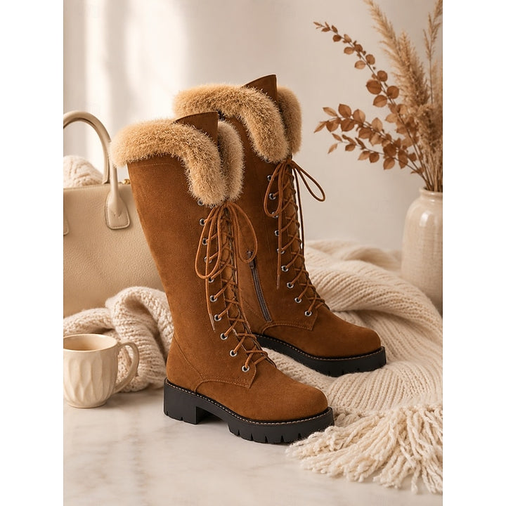 Thekla | Flauschige Winter-Schnürstiefel