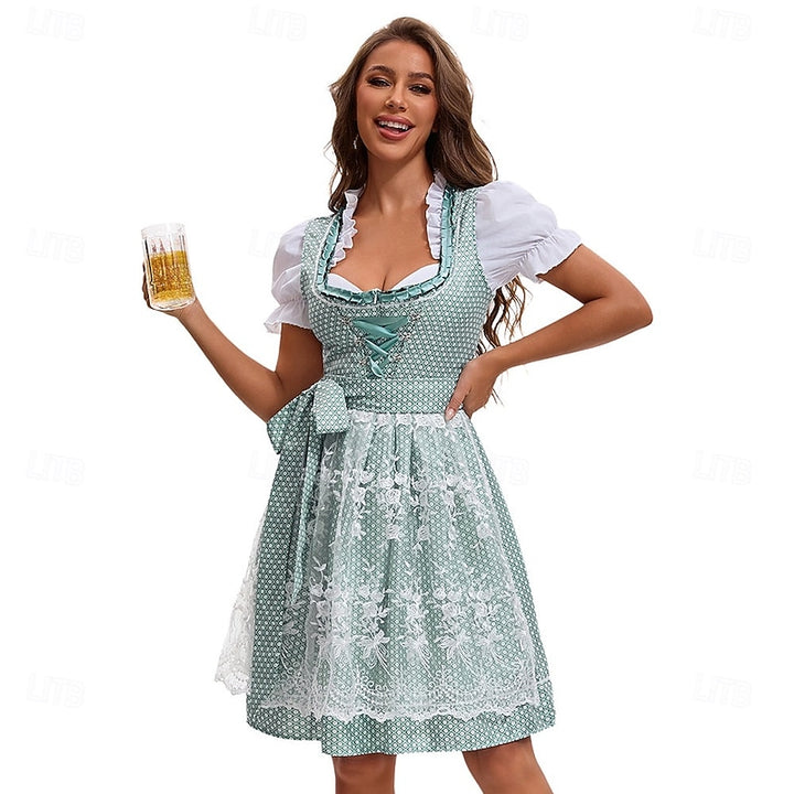 Magdalena | Festliches Oktoberfest Dirndl mit Spitzenschürze