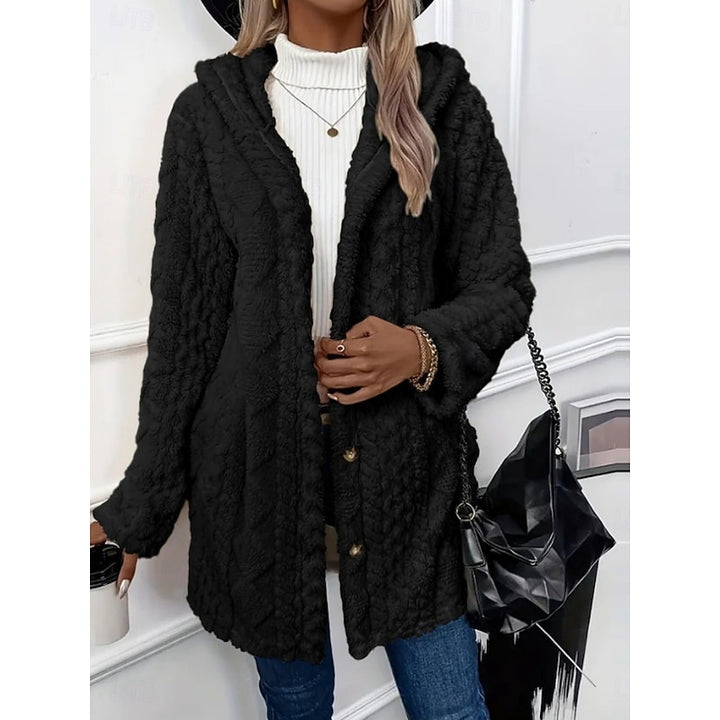 Ingrid | Kuschelige Kapuzenjacke mit Knopfleiste
