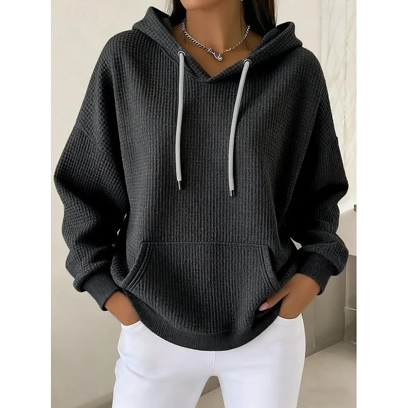Jutta | Softer Kapuzenpullover mit Waffelstruktur