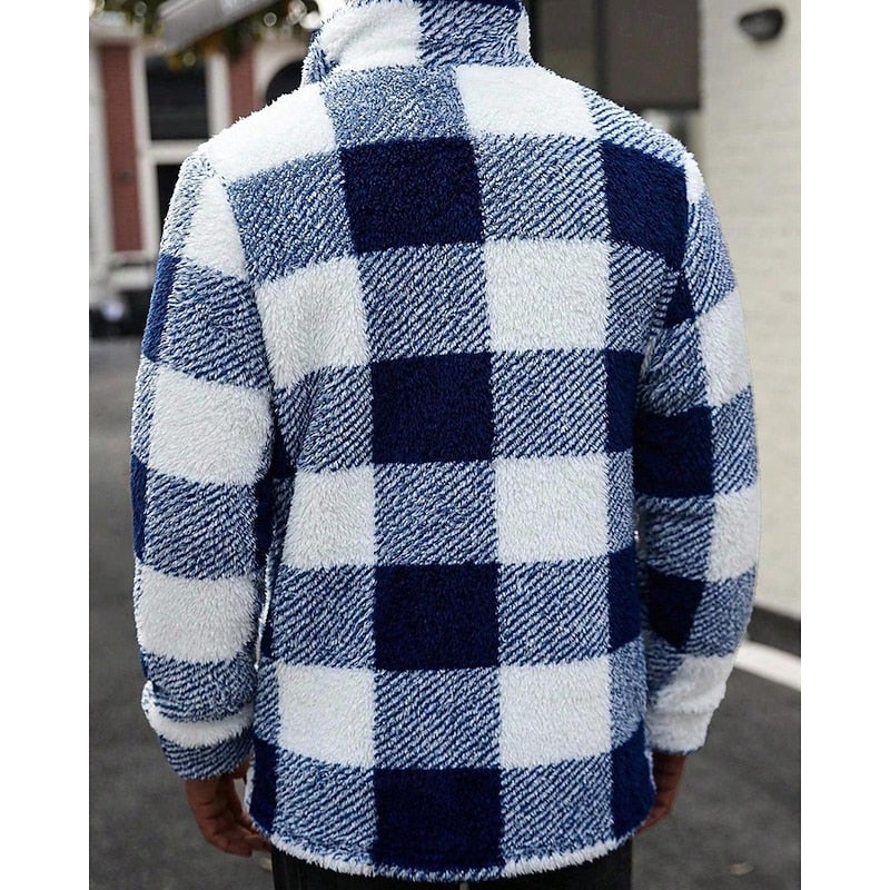 Marcel | Karierte Kuscheljacke im Karo-Design