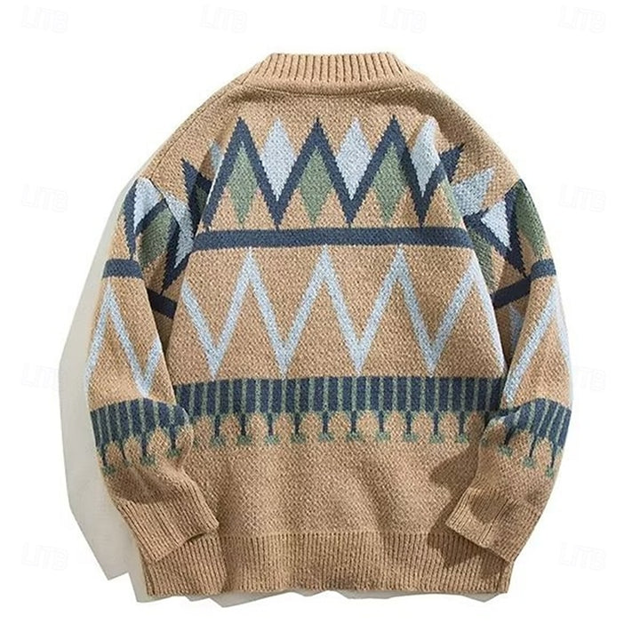 Jonathan | Weihnachtlicher Cardigan mit Zickzackmuster