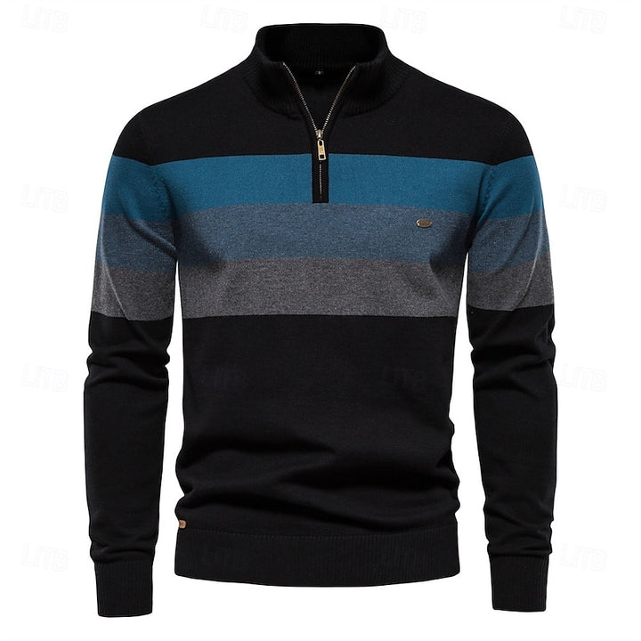 Fritz | Klassischer Troyer-Pullover mit Reißverschluss