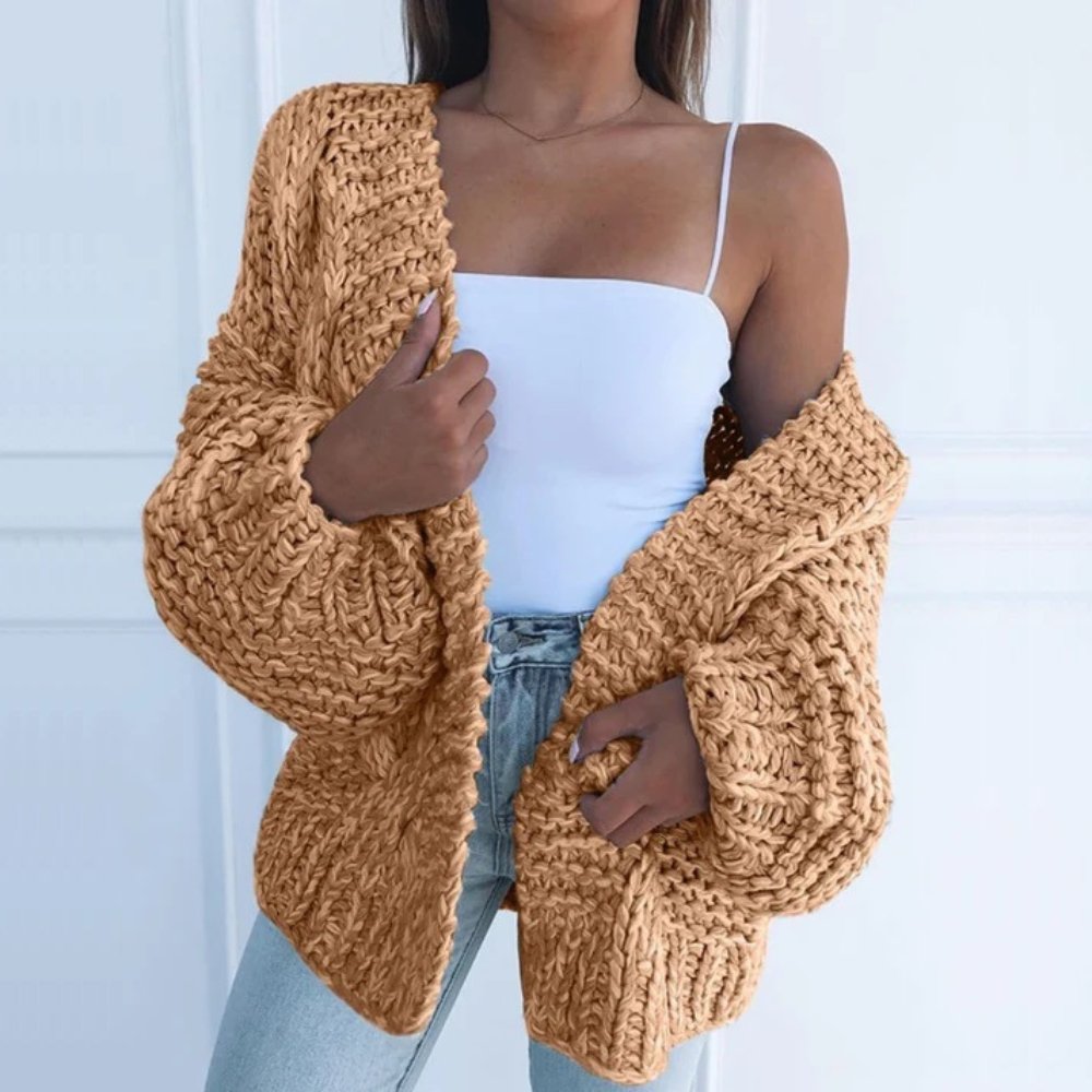 Verena | Kuschelige Grobstrick-Strickjacke