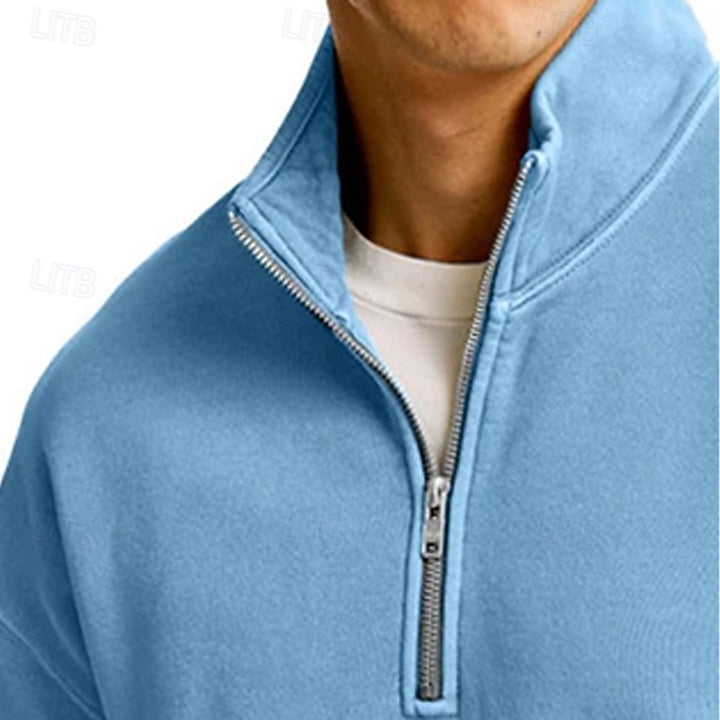 Dietrich | Lässiges Troyer-Sweatshirt mit Stehkragen